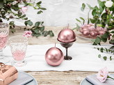 Candle Sphere, metallic, rose gold, 8cm (1 pkt / 6 pc.)