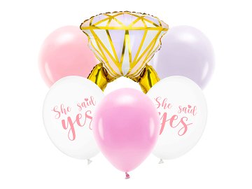 Balloon set Ring, mix (1 pkt / 6 pc.)