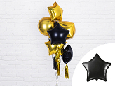 Foil Balloon Star, 48cm, black
