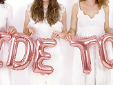 Foil Balloon Bride to be, 340x35cm, rose gold