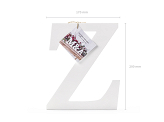 Wooden letter Z, white, 17x20cm