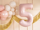 Foil Balloon Number ''5'', 72cm, light pink