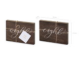 Wooden table number, ''Eight'', 2x18x12.5 cm
