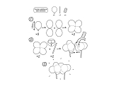 Balloon cake topper rainbow, mix, 29 cm