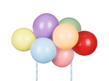Balloon cake topper rainbow, mix, 29 cm