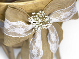 Burlap chair sash, 15x275cm