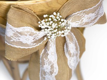 Burlap chair sash, 15x275cm