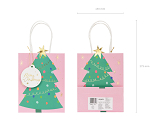 Gift bag Christmas tree , mix, 14x20.5x8cm