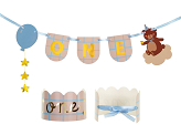 Chair banner and crown Teddy Bear, 50x20.5 cm, mix