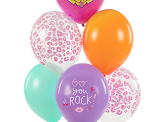 Balloons 30 cm, You Rock, mix (1 pkt / 6 pc.)