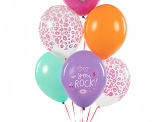 Balloons 30 cm, You Rock, mix (1 pkt / 6 pc.)