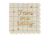 Napkins I am one today Teddy Bear, beige, 33x33 cm (1 pkt / 12 pc.)