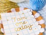 Napkins I am one today Teddy Bear, beige, 33x33 cm (1 pkt / 12 pc.)