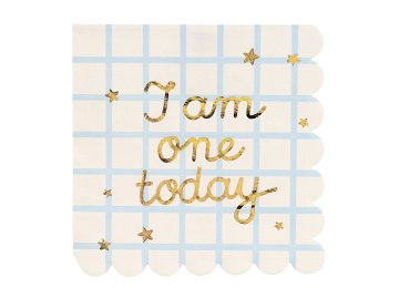 Napkins I am one today Teddy Bear, beige, 33x33 cm (1 pkt / 12 pc.)