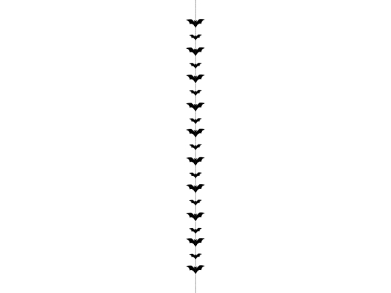 Garland Bats, black, 1.5m
