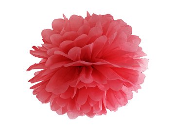 Tissue paper Pompom, red, 25cm