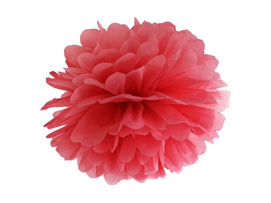 Tissue paper Pompom, red, 25cm