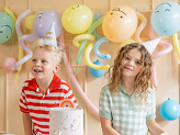 Balloons 30 cm, Faces, mix (1 pkt / 6 pc.)