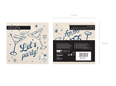 Napkins Let's party!, 33x33 cm, beige (1 pkt / 20 pc.)