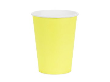 Paper Cups, yellow, 250ml (1 pkt / 6 pc.)