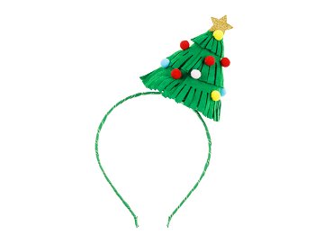 Headband Christmas tree, 13 x 24 cm, green