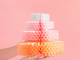 Tissue paper decoration Cake, 23 cm, mix