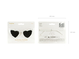 Heart-shaped Glasses with Pearls, white