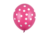 Balloons 30cm, Dots, Pastel Hot Pink (1 pkt / 50 pc.)