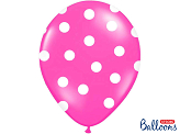 Balloons 30cm, Dots, Pastel Hot Pink (1 pkt / 50 pc.)