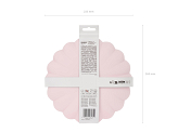 Plastic plates Frill, 22 x 22 cm, pink (1 pkt / 4 pc.)