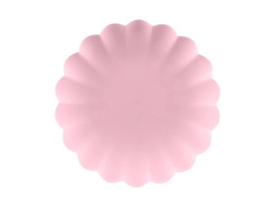 Plastic plates Frill, 22 x 22 cm, pink (1 pkt / 4 pc.)