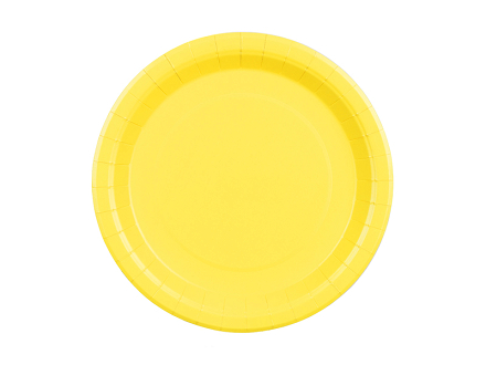 Paper Plates, yellow, 23 cm