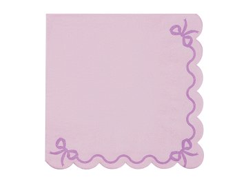 Ruffled napkins, 33x33 cm, purple (1 pkt / 12 pc.)