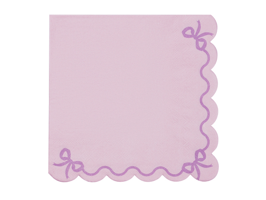 Ruffled napkins, 33x33 cm, purple (1 pkt / 12 pc.)