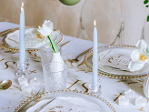 Tealight candles Heart, 4 cm, white (1 pkt / 10 pc.)