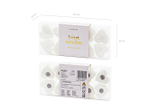 Tealight candles Heart, 4 cm, white (1 pkt / 10 pc.)