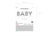 Foil balloon Baby, 262x86cm, silver