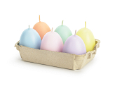 Eggs candles 6 pcs, mix, 7 cm (1 pkt / 6 pc.)