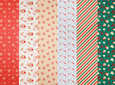 Gift wrapping paper set, 70x200 cm, mix of designs (1 pkt / 24 pc.)