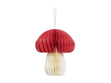 Honeycomb paper decoration Mushroom, 12.5 cm, mix