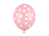 Balloons 30cm, Dots, Pastel Baby Pink (1 pkt / 50 pc.)