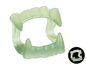 Glow-in-the-dark vampire teeth