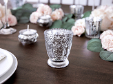 Candle holder, silver, 8cm (1 pkt / 4 pc.)