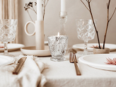 Candle holder, silver, 8cm (1 pkt / 4 pc.)