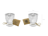 Candle holder, silver, 8cm (1 pkt / 4 pc.)