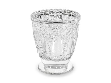 Candle holder, silver, 8cm (1 pkt / 4 pc.)