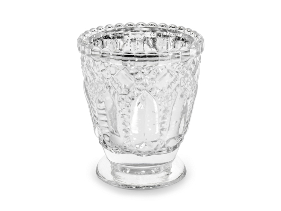 Candle holder, silver, 8cm (1 pkt / 4 pc.)