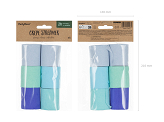 Crepe Paper 5cm/10m, set of 6 pcs., blue-green mix (1 pkt / 6 pc.)