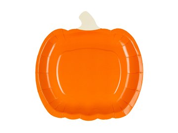 Paper plates Pumpkin, 23.5x24 cm, orange (1 pkt / 6 pc.)