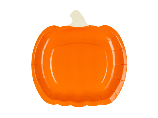 Paper plates Pumpkin, 23.5x24 cm, orange (1 pkt / 6 pc.)